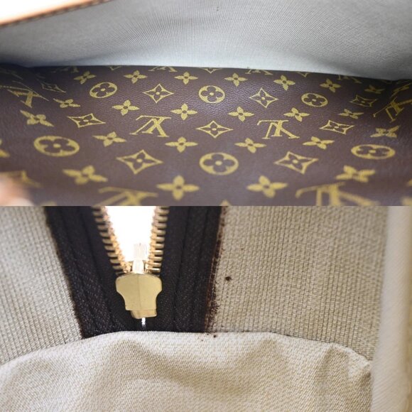 LOUIS VUITTON LV Logo Deauville Hand Bag Monogram Leather Brown 558-082225 - Picture 13 of 16